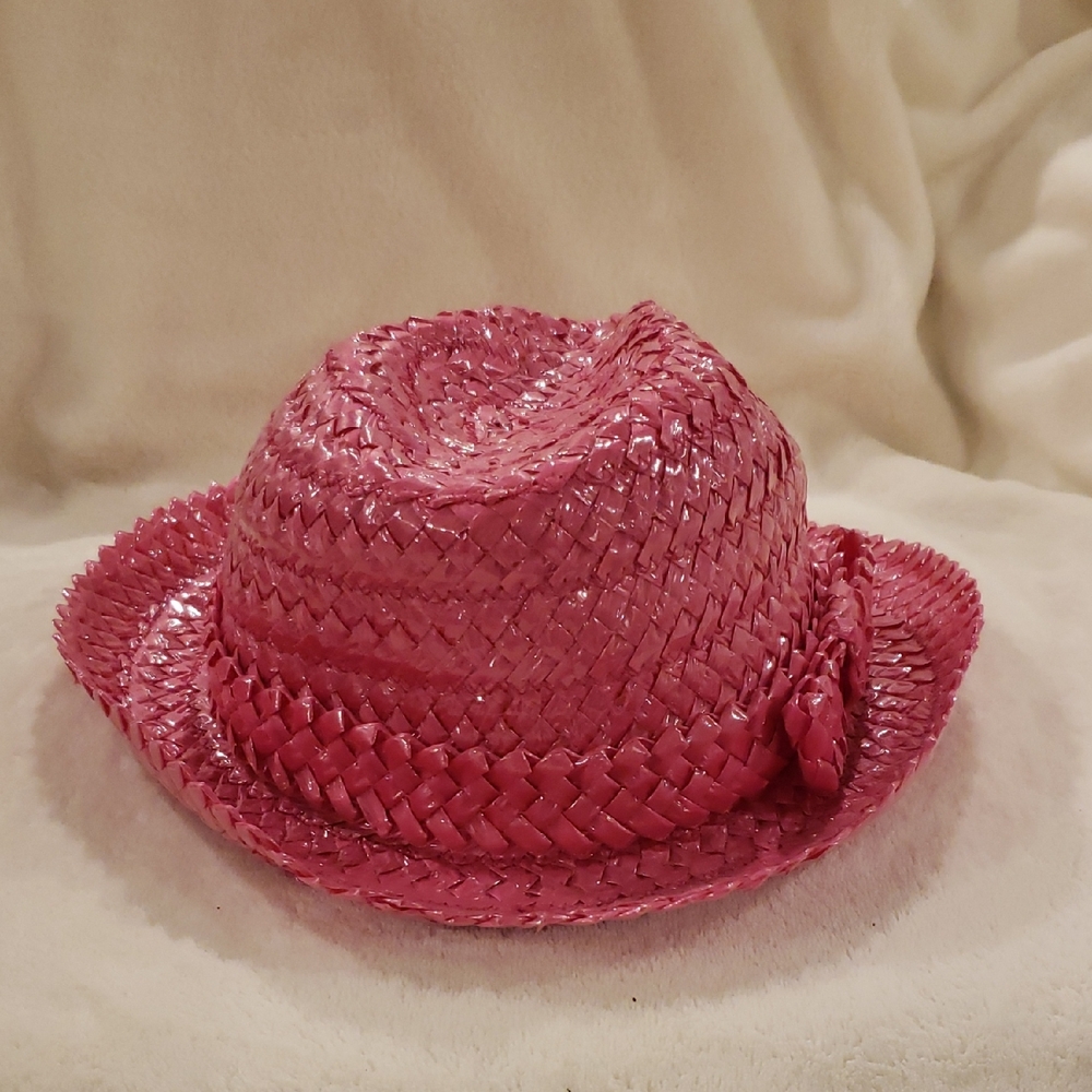 Helene Berman Vibrant Pink Straw Hat